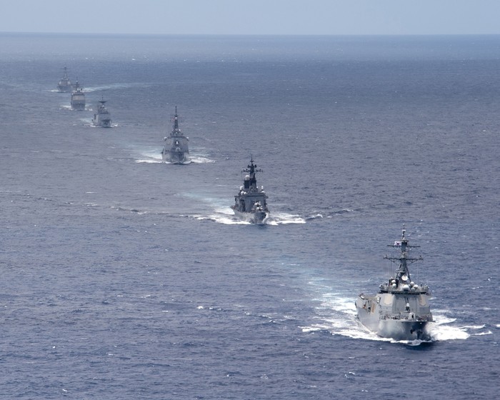 Tập trận hải quân Mỹ - Nhật - Hàn TRILATEX trên Thái Bình Dương